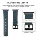 Vintage Oil Wax Cowhide Watch Band For Apple Watch Series 6&SE&5&4 40mm / 3&2&1 38mm(Bule)