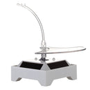 Solar 360 Degree Rotating Turntable Colorful Lights Glasses Display Stand(White)