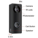 1080P Wireless Intelligent Video Doorbell Mobile Remote Monitoring HD Security Intercom Doorbell(Black)
