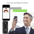 1080P Wireless Intelligent Video Doorbell Mobile Remote Monitoring HD Security Intercom Doorbell(Black)