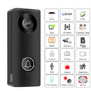 1080P Wireless Intelligent Video Doorbell Mobile Remote Monitoring HD Security Intercom Doorbell(Black)