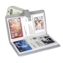 96 Photos Album PU Leather Storage Clip Card Holder Books(Gray)