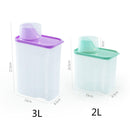 3L Household Plastic Transparent Washing Powder Storage Box Storage Container( Purple)