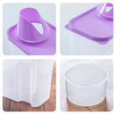 3L Household Plastic Transparent Washing Powder Storage Box Storage Container( Purple)