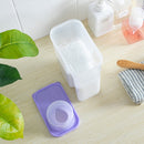 3L Household Plastic Transparent Washing Powder Storage Box Storage Container( Purple)