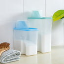3L Household Plastic Transparent Washing Powder Storage Box Storage Container( Green)
