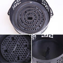 Creative Classical Fireproof Household Mosquito-Resistance Incense Tray Mosquito-repellent Incense Holder with Cover(Black)