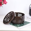 Creative Classical Fireproof Household Mosquito-Resistance Incense Tray Mosquito-repellent Incense Holder with Cover(Black)