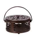 Creative Classical Fireproof Household Mosquito-Resistance Incense Tray Mosquito-repellent Incense Holder with Cover(Bronze)