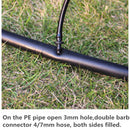 2 PCS Dripper PE Pipe Mountain-shaped Hole Punch Garden Irrigation Opening(Black)