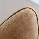 Women Shoes Suede Boots Pointed High Heels, Size:37(Black)