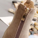 Women Shoes Suede Boots Pointed High Heels, Size:37(Black)