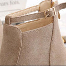 Women Shoes Suede Boots Pointed High Heels, Size:37(Black)