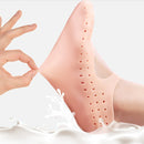 Silicone Sailboat Socks Foot Heel Anti-cracking Sleeve Anti-drying Beach Home Socks, Size:S(33-35)(White)