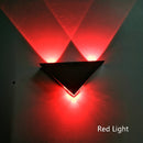 9W LED Triangle Wall Light Interior Corridor Aisle Lights(Red Light)