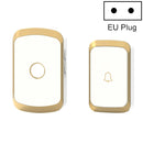 CACAZI A20 Smart Home Wireless Doorbell Digital Music Remote Control Waterproof Doorbell, Style:EU Plug(Golden)