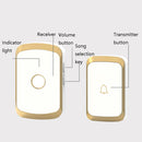 CACAZI A20 Smart Home Wireless Doorbell Digital Music Remote Control Waterproof Doorbell, Style:EU Plug(Silver)