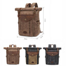 Outdoor Rucksack Retro Crazy Horse Leather Camera Backpack Waterproof School Bag(Coffee)