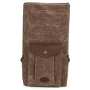 Outdoor Rucksack Retro Crazy Horse Leather Camera Backpack Waterproof School Bag(Deep Gray)
