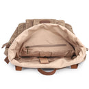 Outdoor Rucksack Retro Crazy Horse Leather Camera Backpack Waterproof School Bag(Deep Gray)