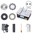 S3 96W Liftable Table Mini Table Saw Aluminum Cutting Machine,Spec: Black High Match(EU Plug)