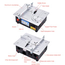 S3 96W Liftable Table Mini Table Saw Aluminum Cutting Machine,Spec: Black High Match(US Plug)