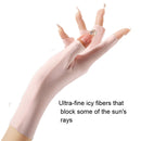 2 Pairs Ladies Sunscreen Gloves Half Finger Ice Silk Gloves,Style: Cent Finger(Gray)