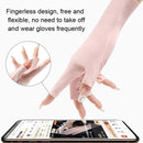2 Pairs Ladies Sunscreen Gloves Half Finger Ice Silk Gloves,Style: Cent Finger(Pink)