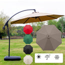 Polyester Parasol Replacement Cloth Round Garden Umbrella Cover, Size: 3m 8 Ribs(Khaki)