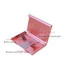 Metal Portable Push Card Case Ultra-thin Frosted Light Business Card Packing Box(Rose Gold)