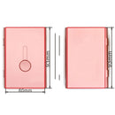 Metal Portable Push Card Case Ultra-thin Frosted Light Business Card Packing Box(Rose Gold)