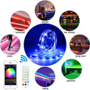 5M 300 LEDs Bluetooth Suit Smart Music Sound Control Light Strip Waterproof 5050 RGB Colorful Atmosphere LED Light Strip With 24-Keys Remote Control(EU Plug)