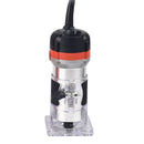 Woodworking Trimming Machine Multifunctional Electric Wood Milling Slotting Machine Engraving Tools US Plug, Material:720W Aluminum Body