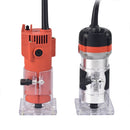 Woodworking Trimming Machine Multifunctional Electric Wood Milling Slotting Machine Engraving Tools US Plug, Material:720W Aluminum Body