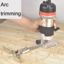 Woodworking Trimming Machine Multifunctional Electric Wood Milling Slotting Machine Engraving Tools US Plug, Material:720W Aluminum Body