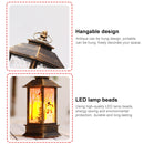 Christmas Flame Lantern Christmas Decoration LED Luminous Ornament Candlestick Lamp, Size: Large 77 x 77 x 195mm(Red Santa)