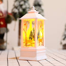 Christmas Flame Lantern Christmas Decoration LED Luminous Ornament Candlestick Lamp, Size: Large 77 x 77 x 195mm(Red Santa)