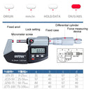 Digital Display Outer Diameter Micrometer 0.001mm High Precision Electronic Spiral Micrometer Thickness Gauge, Model:0-25mm