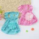 Dog Spring and Summer Thin Lace Princess Dress Small Pet Clothing, Size:XS(Pink)