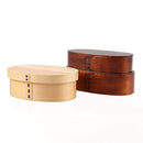 Wood Environmental Protection Tableware Portable Lunch Box Bento Box, Style:Double Layer(Wood Color)