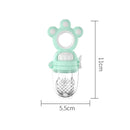 MISUTA Baby Fruit and Vegetable Bite Music Silicone Tooth Gel Rotating Push Nipple(Chenhe Green)