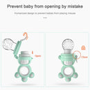 MISUTA Baby Fruit and Vegetable Bite Music Silicone Tooth Gel Rotating Push Nipple(Chenhe Green)