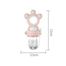 MISUTA Baby Fruit and Vegetable Bite Music Silicone Tooth Gel Rotating Push Nipple(Cherry Blossom Powder)