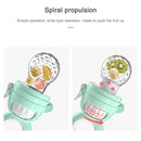 MISUTA Baby Fruit and Vegetable Bite Music Silicone Tooth Gel Rotating Push Nipple(Cherry Blossom Powder)