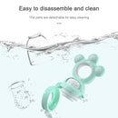 MISUTA Baby Fruit and Vegetable Bite Music Silicone Tooth Gel Rotating Push Nipple(Cherry Blossom Powder)