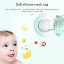 MISUTA Baby Fruit and Vegetable Bite Music Silicone Tooth Gel Rotating Push Nipple(Cherry Blossom Powder)