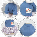 Pet Dog Costume Skirt Spring and Summer Smiley Polka Dot Dress, Size:M(Pink)
