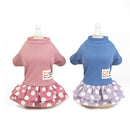 Pet Dog Costume Skirt Spring and Summer Smiley Polka Dot Dress, Size:M(Pink)