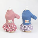 Pet Dog Costume Skirt Spring and Summer Smiley Polka Dot Dress, Size:M(Pink)