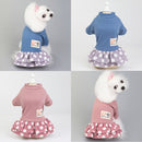 Pet Dog Costume Skirt Spring and Summer Smiley Polka Dot Dress, Size:M(Pink)